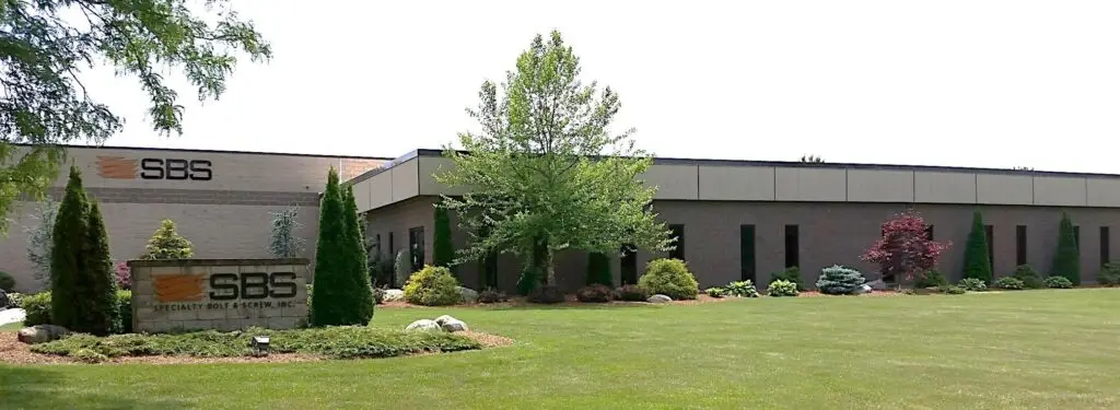 Exterior of Specialty Bolt & Screw’s global headquarters in Agawam, Massachusetts.