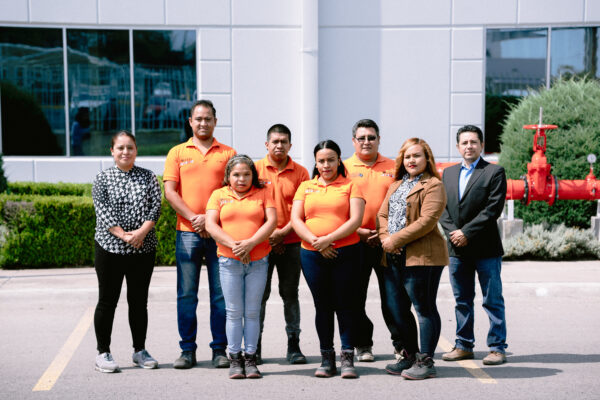 SBS employees standing outside the Querétaro warehouse facility.