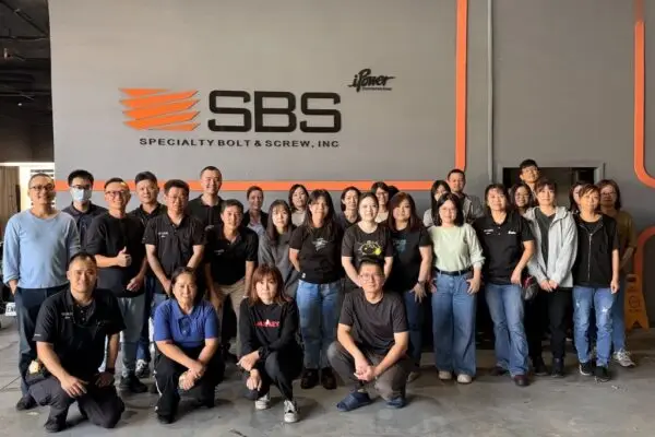 SBS Taiwan team standing together inside the Kaohsiung facility.