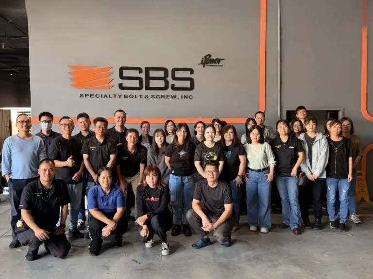 SBS Taiwan team standing together inside the Kaohsiung facility.